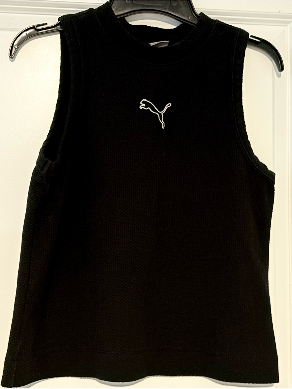 PUMA Black Embroidered Athletic Tank Top